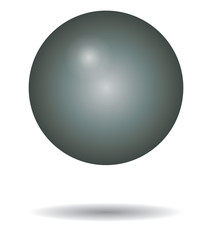 shot put grey ball isolated on a white background