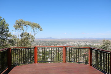 View from Oxley Scenic Lookout to Tamworth in New South Wales Australia