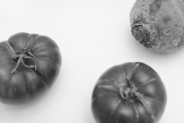 Gemüse Küche Kochen Stillleben Design mit Tomaten und Roter Beete