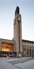 Obraz premium Railway station in Hradec Kralove. Czech Republic