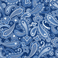 Seamlessly repeating paisley pattern wih textured background