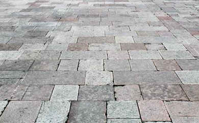 Natural stone floor tiles (squares and rectangles) texture