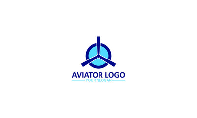 simple creative modern abstract aviator or airplane logo designs template vector icon