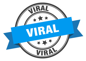 viral label. viralround band sign. viral stamp