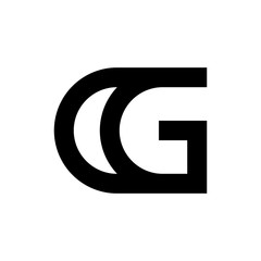 CG letter logo design vector