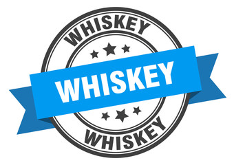Obraz premium whiskey label. whiskeyround band sign. whiskey stamp