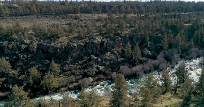 Cline Falls on the Deschutes River in Redmond Oregon, Bend 