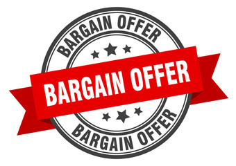 Fototapeta premium bargain offer label. bargain offerround band sign. bargain offer stamp
