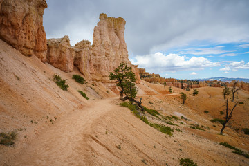 hiking the fairyland loop trail in bryce canyon national park, utah, usa