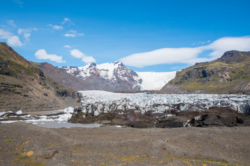 Svinafellsjokull glacier in south Iceland