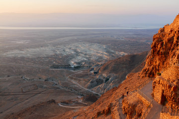 Masada. The ancient fortification in the Southern District of Israel. Masada National Park in the Dead Sea region of Israel. The fortress of Masada.