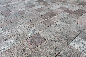 Natural stone floor tiles (squares and rectangles) texture
