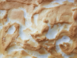 Top view of meringue pie