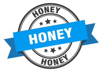 honey label. honeyround band sign. honey stamp