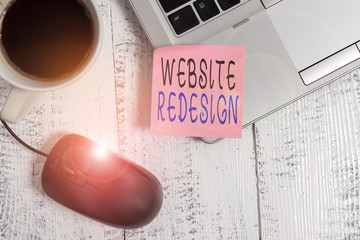 Word writing text Website Redesign. Business photo showcasing modernize improver or evamp your...