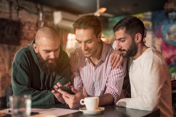 International group of friend have a time together and enjoying