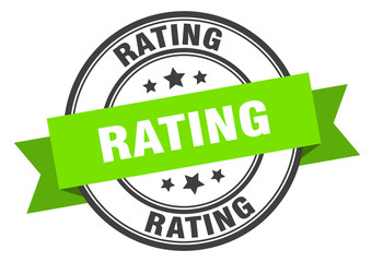 rating label. ratinground band sign. rating stamp