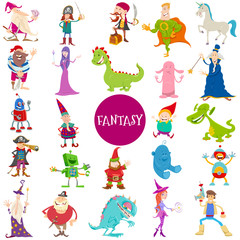 Cartoon Fantasy Characters large set