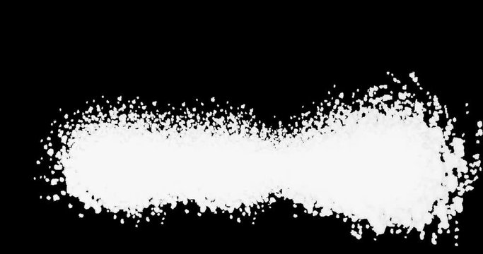 abstract paint brush stroke shape white ink splattering flowing and washing on chroma key green screen, ink splatter splash effect