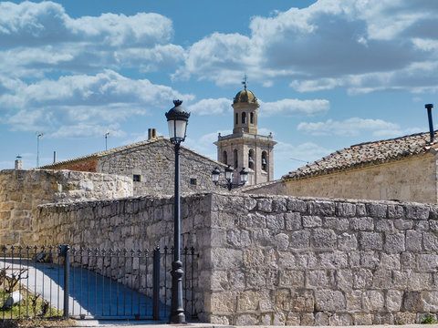 sasamon olmillo church tower in herreriano style