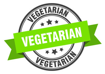 vegetarian label. vegetarianround band sign. vegetarian stamp