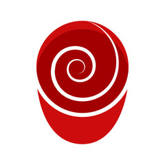 Rose Flower Icon - Isolated On White Background - Vector. Flat Rose Flower Logo. Simple Flower Icon For Tulip Template, Spa Label, Floral Logo, Wellness And Blooming Rose Icon