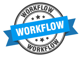 workflow label. workflowround band sign. workflow stamp