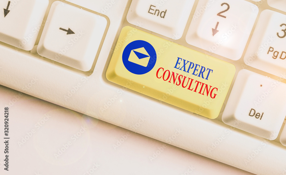 Poster text sign showing expert consulting. business photo text providing of expert knowledge to a third pa