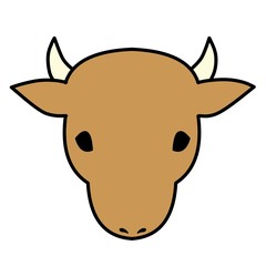 illustration of a cow's head