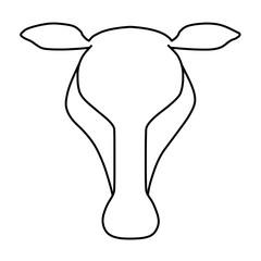 icon of a cow’s head without eyes