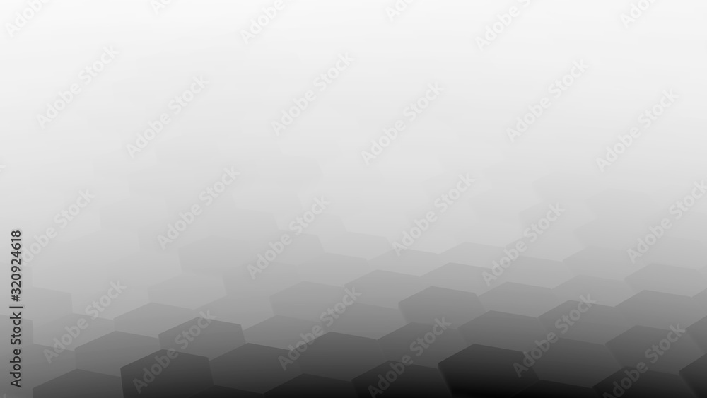 Aufkleber white hexagonal array gradient background - 3d rendering