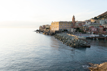 Fototapeta premium Genova Nervi is a rustic seaside Italian town in Italian Riviera