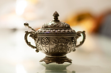 Antique Arabic Turkish Moroccan Pot of Sugar