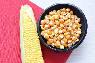 Diversity of very colorful, organic and natural corn