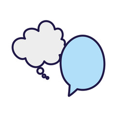 talk bubble chat message on white backrgound