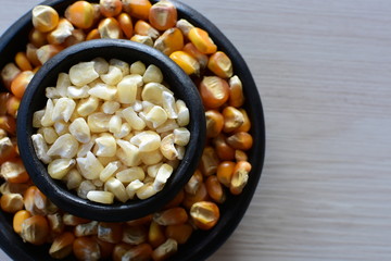 Diversity of very colorful, organic and natural corn