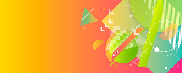 Green and yellow lines and points white background. Banner summer ecology poster triangle vector futuristic light minimal geometric