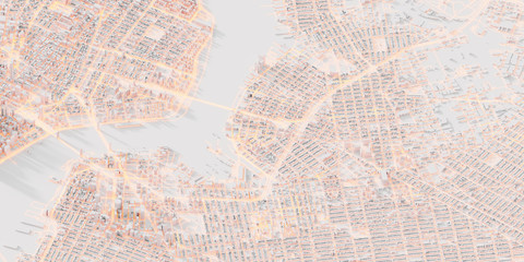 Techno mega city; urban and futuristic technology concepts, original 3d rendering