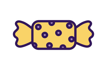 sweet wrapped candy confectionery icon