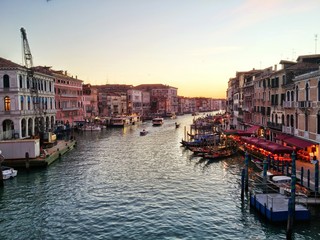 Fototapeta na wymiar Grand Canal of Venice from Rialto Bridge