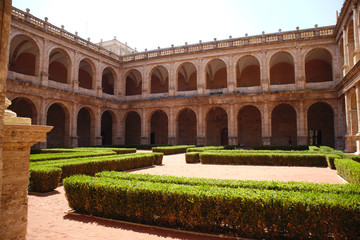 Fototapeta premium Interior of the cloister of the old monastery of San Miguel de los Reyes, current headquarters of the Valencian Library