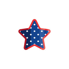 Isolated usa flag star vector design