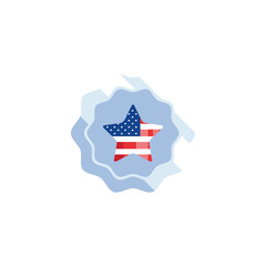 Isolated usa star inside seal stamp vector design