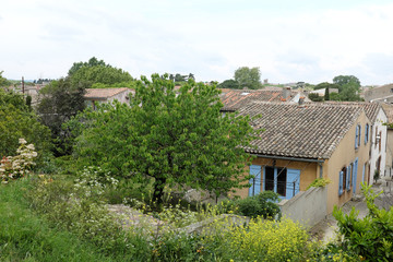 Fototapeta na wymiar Carcassonne, France - April 27: Capture photo of the house on April 27, 2017 in Carcassonne, France.
