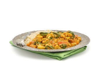 Coconut Cauliflower Curry Plate