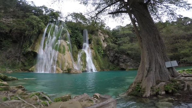 beautiful waterfalls wallpapers,old mines (minas viejas ), san luis potosi Mexico