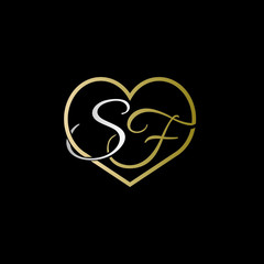 sf love logo design vector icon