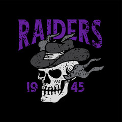 Cowboy skull image vector design.