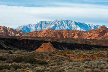Layers of colorful Southern Utah mountains 