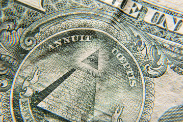 Fototapeta na wymiar Dolar USA close up. Macro texture of a fragment of the dollar bill. USD banknote texture. One hundred American dollars macro.
